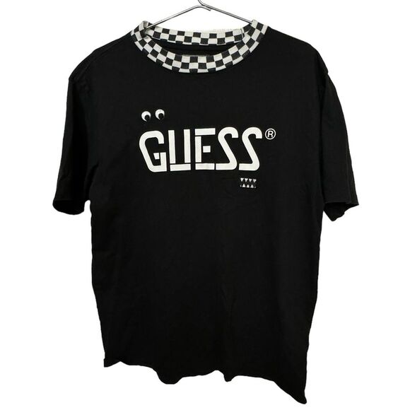 Guess Other - GUESS J Balvin Vibras Black & White Checkered Streetwear Men’s S T-Shirt MINTY